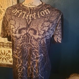 Mens affliction black tee